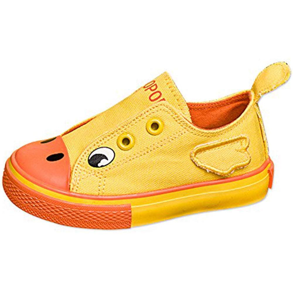 Toddler Shoes Soft Anti-Slip Walking Shoes Fashion Little Kid Boys Girls Slip On Canvas Sneaker KM911-Yellow-28