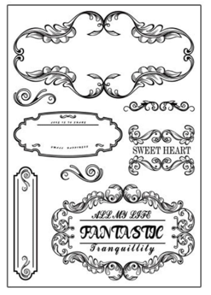 Layhome Stamping Newest Clear Stamp Handmade Cards Baby Albums Books Decor (Fantastic Frame)