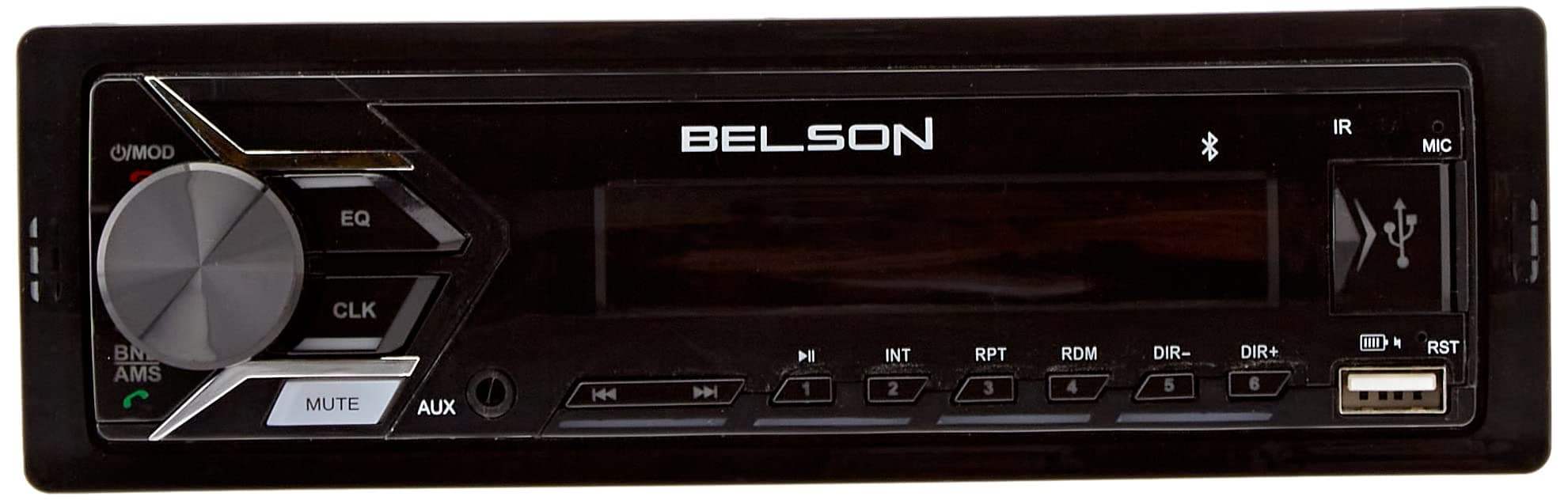 Belson BS-1502 FM/AM/MP3 Car Radio without CD Player, with USB and SD Reader, Black