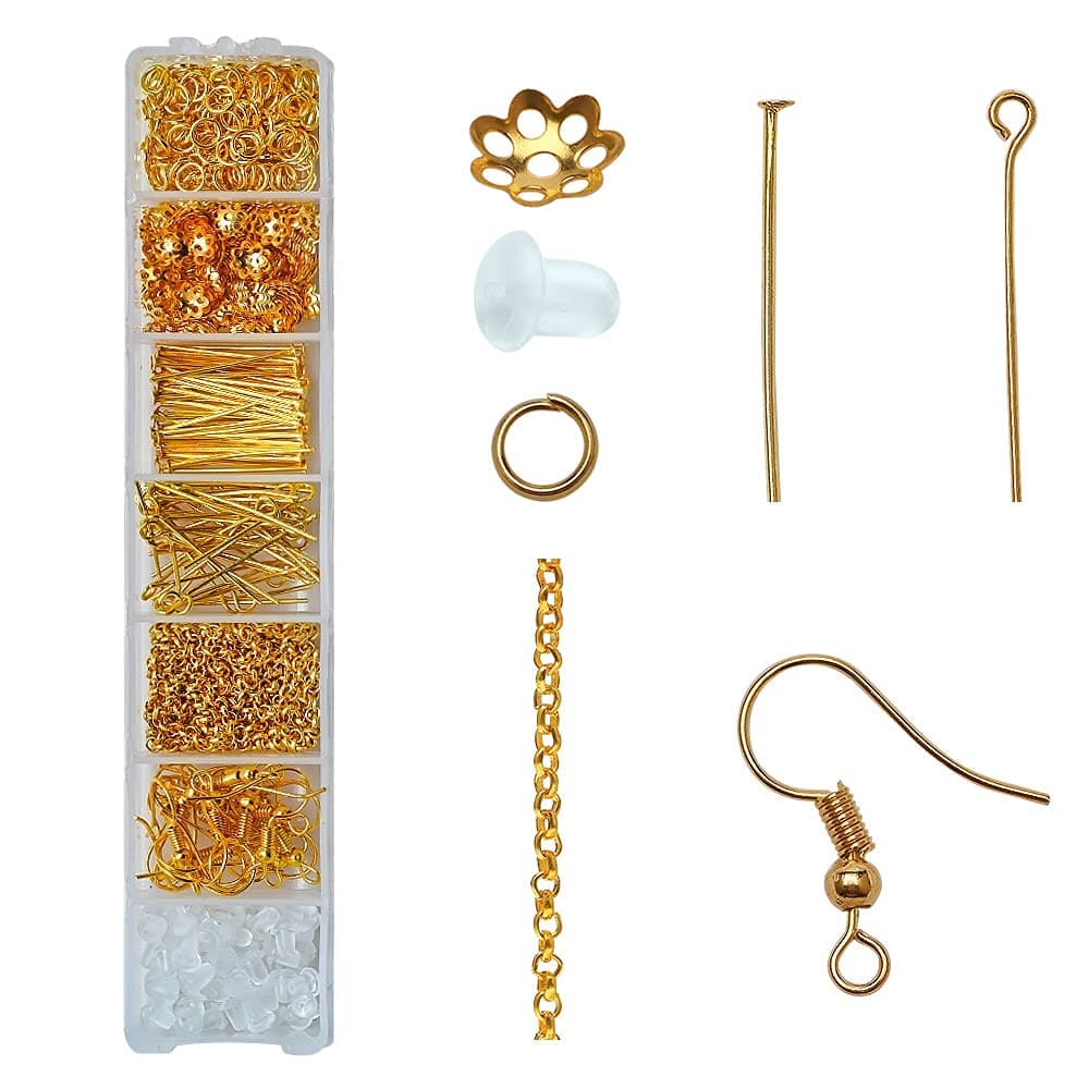 bj TX Earrings Accessories, DIY Jewellery Accessories Kit with Hooks Handmade Earring Accessories with Case