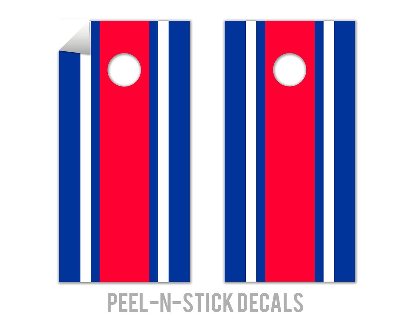 Classic Stripe - Red, White, Blue - Cornhole Crew - ACA Regulation Size Cornhole Board Decals