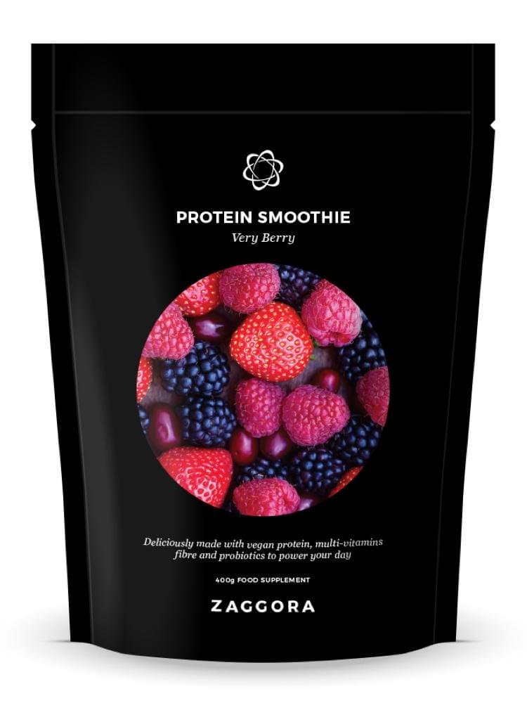 Plant Based Protein Powder by Zaggora - Multi-Tasking Shake, Tasty, Healthy, Vegan, Gluten & Sugar Free - Verry Berry, 14.1 oz (20 Servings)