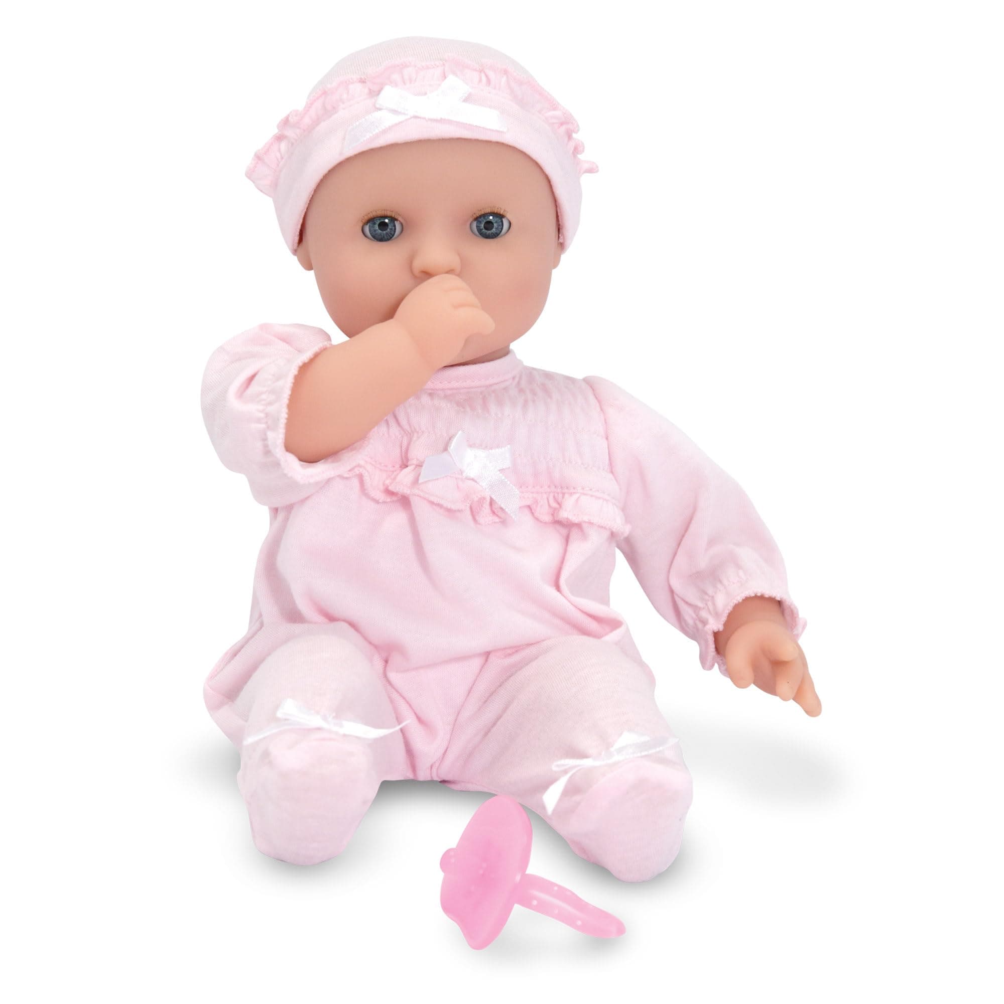 Melissa & Doug Mine to Love Jenna 12" Soft Body Baby Doll With Romper, Washable Doll Accessories, First Baby Dolls For Toddlers 18 Months And Up