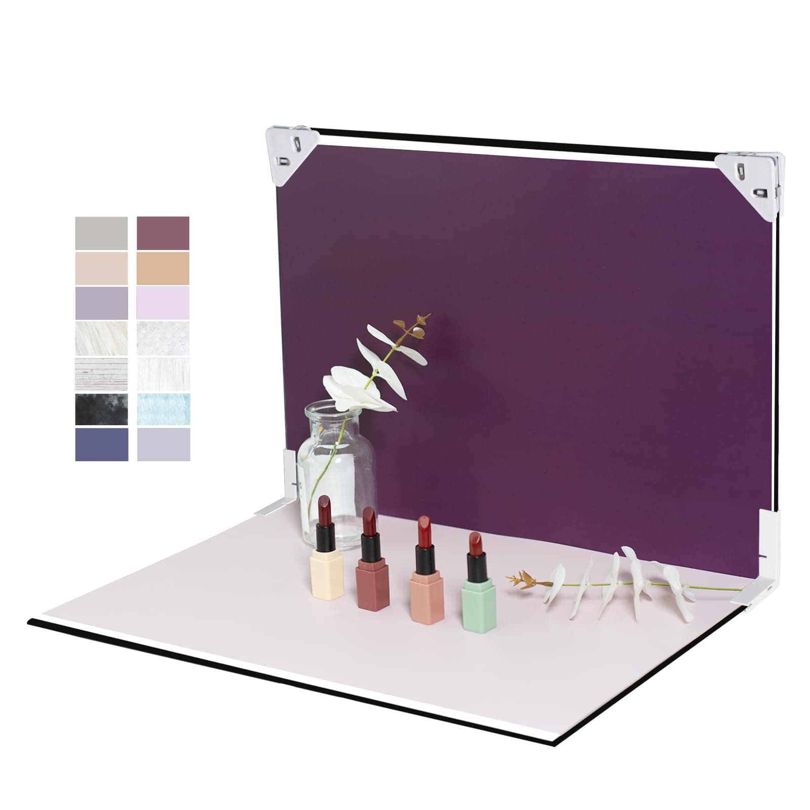 Photography Photo Backdrop Background Kit: 7Pcs 12Patterns Small Paper Boards for Product and Food Tabletop Flat Lay Photoshoot.(Small 16x11.5in)