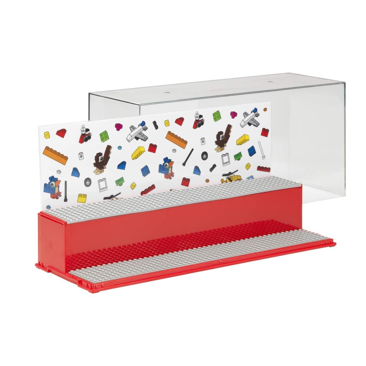 Room Copenhagen, Lego Play and Display Case - Includes Baseplates and Backdrop - Iconic Red (40700001)