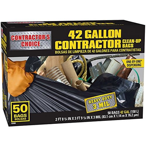 50-Count 42-Gallon Outdoor Construction Trash Bags