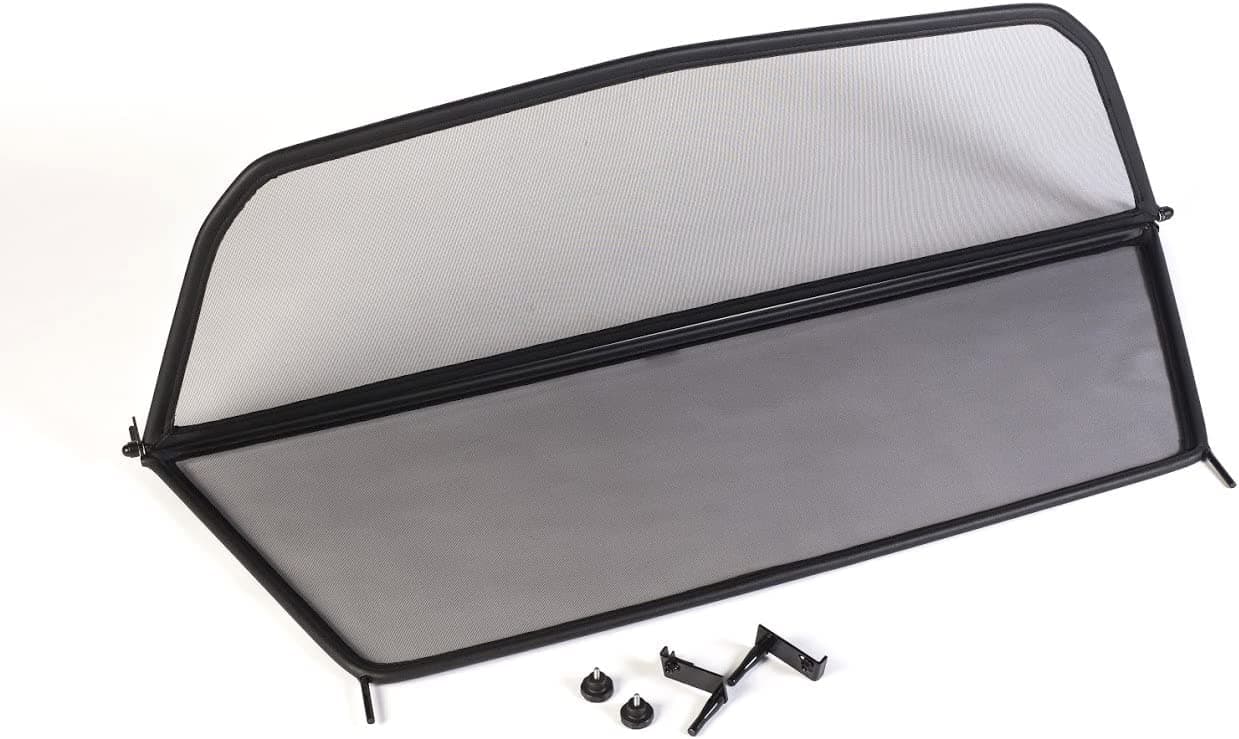 GermanTuningParts Foldable Wind Deflector with Quick Fastener - Black for BMW 3-Series e46 Convertible 2000-2007 | Wind Deflector | Wind Blocker | Windstop