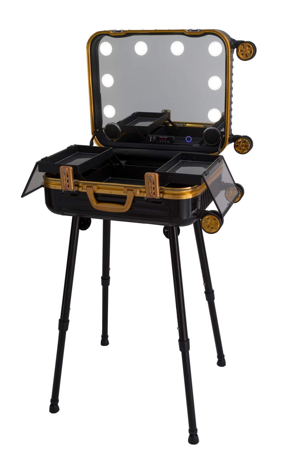 Makeup Train Stand Case With Pro Studio Artist Trolley