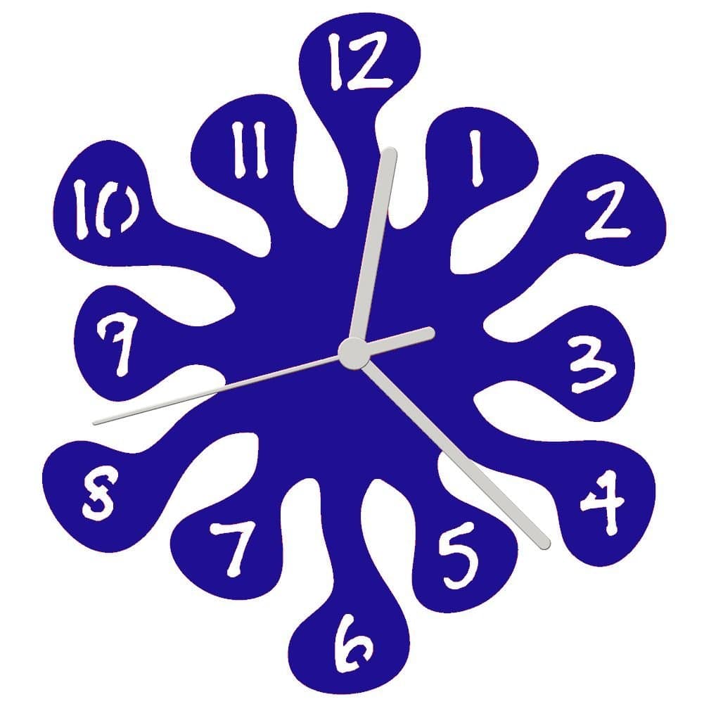 Enjoy Your Time-Splash Mini Childrens Wall Clock 20cm Blue (e9557blu)