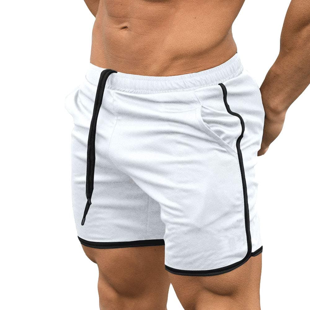 EVERWORTH Men's Gym Workout Boxing Shorts Running Short Pants Fitted Training Bodybuilding Jogger Short
