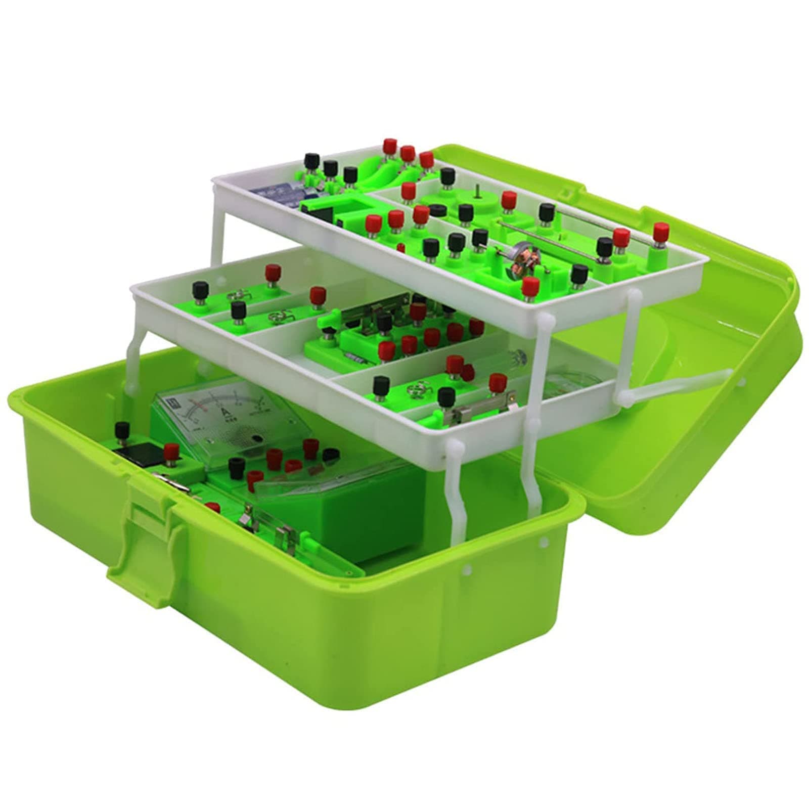 Physics Electric Circuit Learning Starter Kit, Electromagnetic Experiment Box, Basic Circuit Electricity Magnetism Physics Experiment Kit