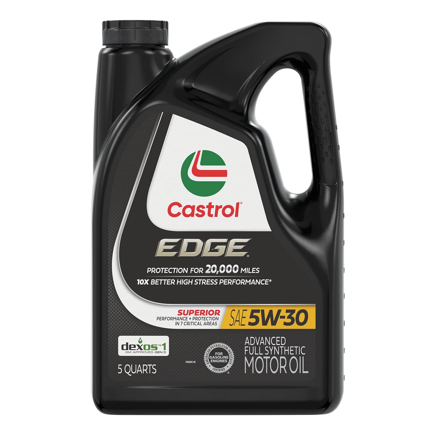 Castrol 03084C 0 Edge 5 W-30 Synthetic Motor Oil, 5 Quart