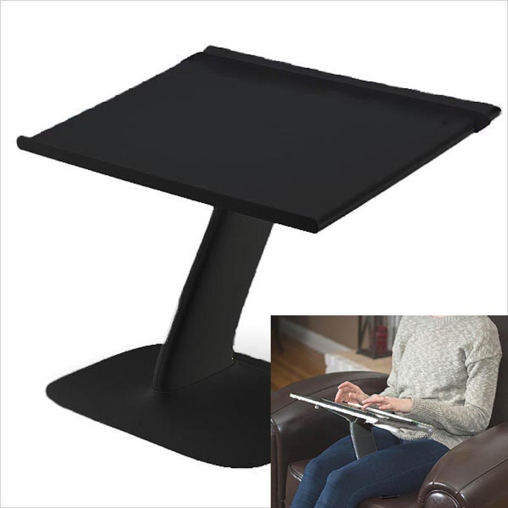Portable Laptop Stand for Desk and Car. A Creative Space Saving Ergonomic Adjustable Laptop Computer Table, Holder, Riser, Rest, Or Tray (Black)