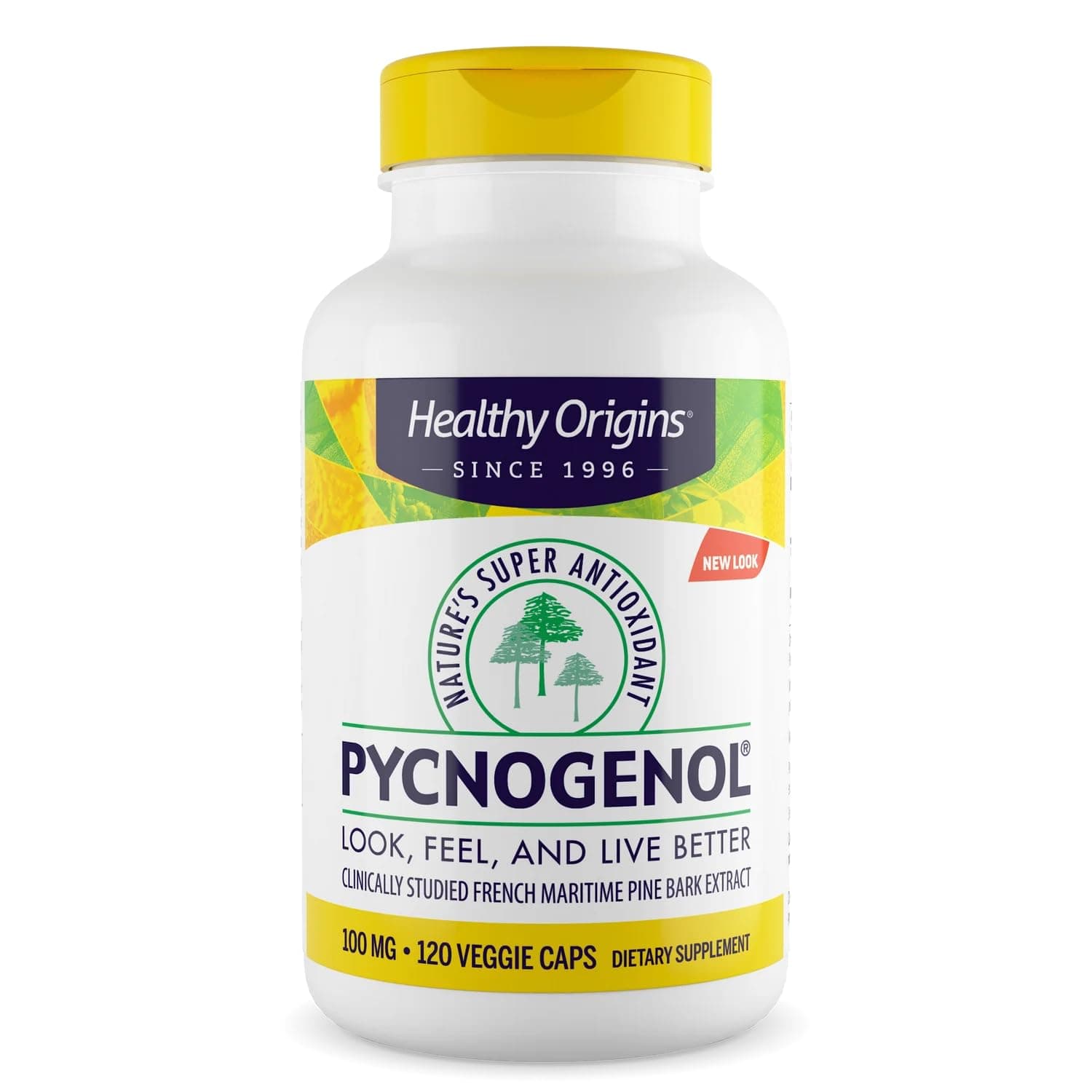 Healthy Origins Pycnogenol 100 mg (Nature's Super Antioxidant, Non-GMO, Gluten Free, Cardiovascular Support), 120 Veggie Caps