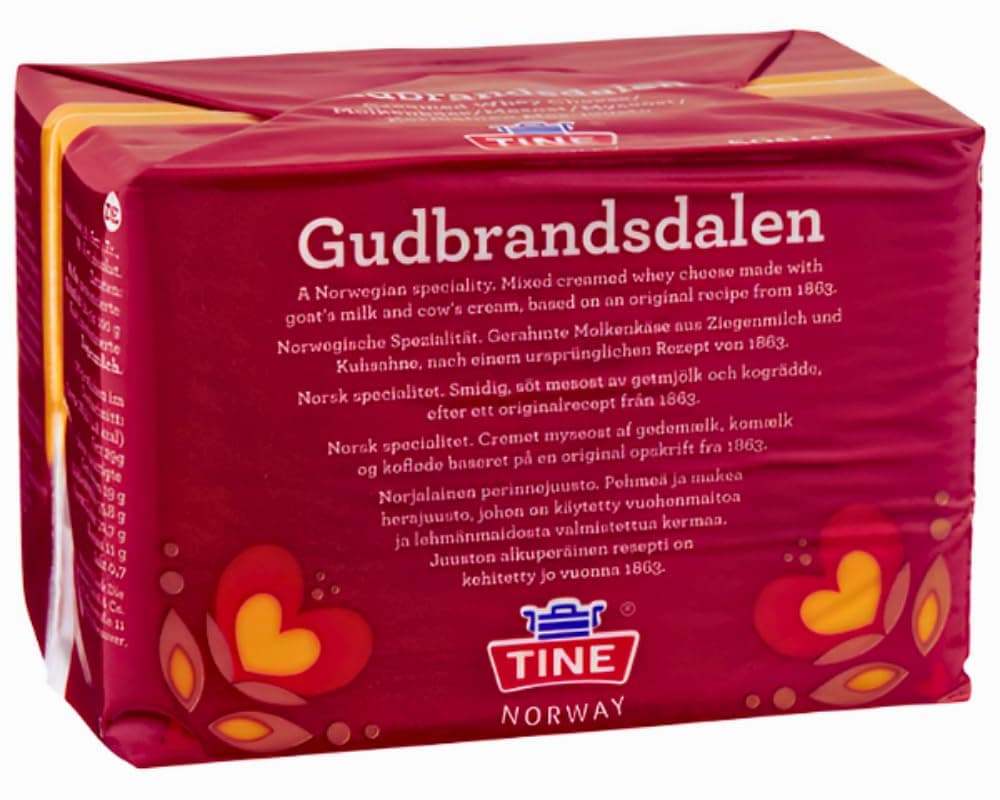 Tine Gudbrandsdalen Brunost | Classic Norwegian Brown Cheese -RED | 1 x 500g