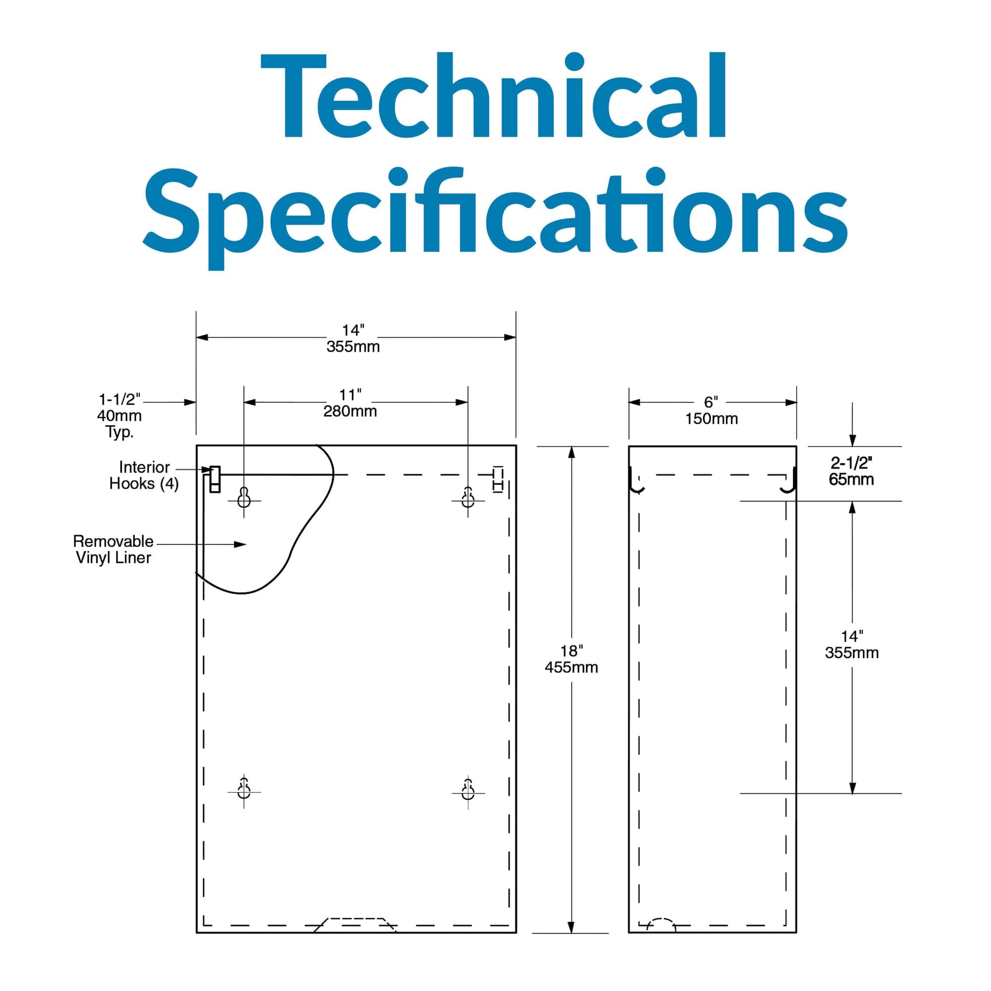 Bobrick B279 - Classic Series Surface Mounted Waste Receptacle, 6.4 Ga