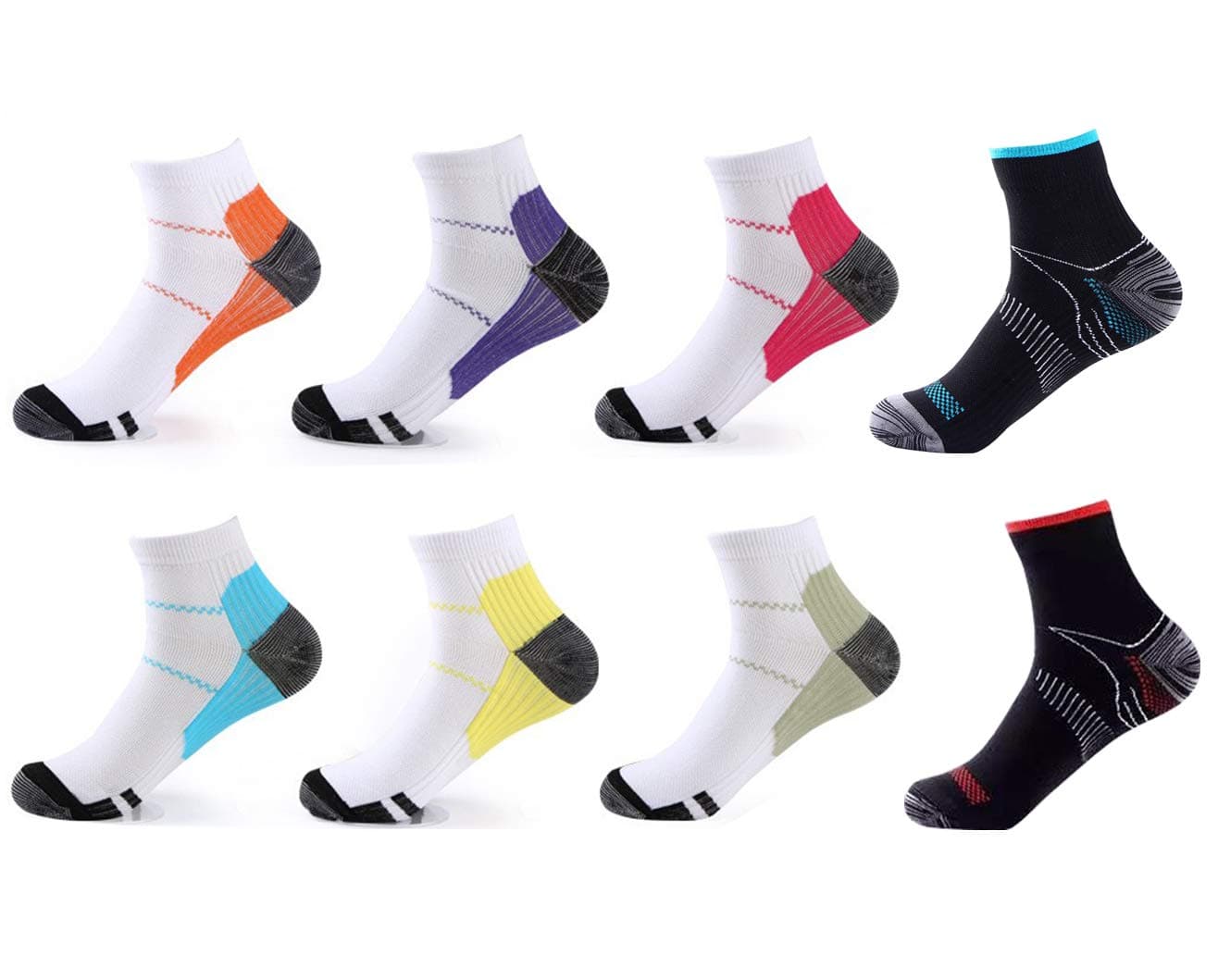 Johnda Compression Socks for Men and Women, Plantar Fasciitis Arch Support Foot Relieve Pain Supports Heel