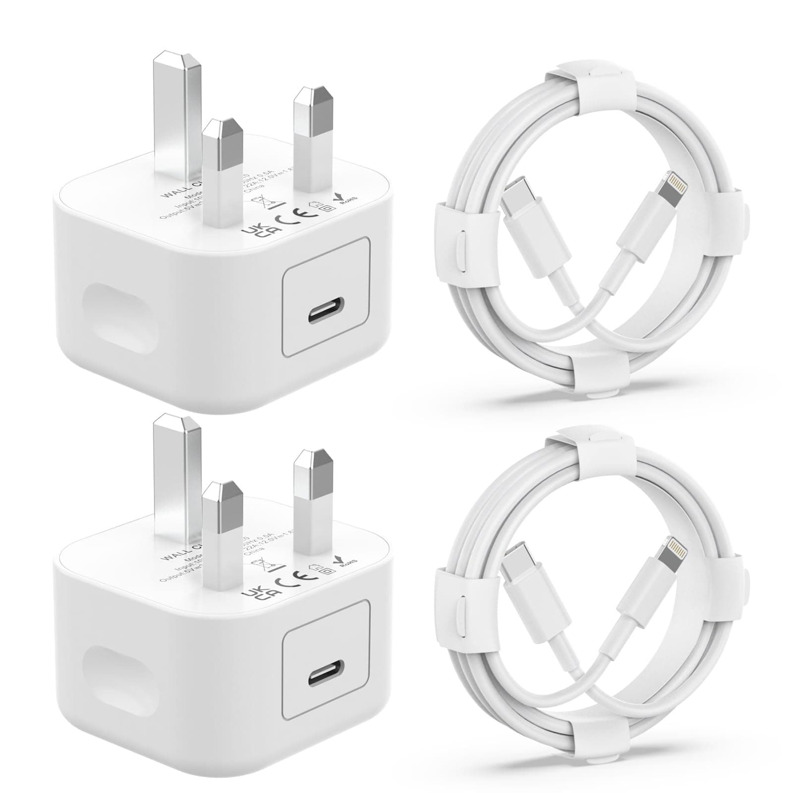 iPhone Charger Fast Charge [MFi Certified] 2Pack 20W iPhone Fast Charger with USB C to Lightning Cable, USB C Plug and Long Charging Cable 6FT for iPhone14 13 12 11 Pro/Pro Max/Plus/mini/X/XR