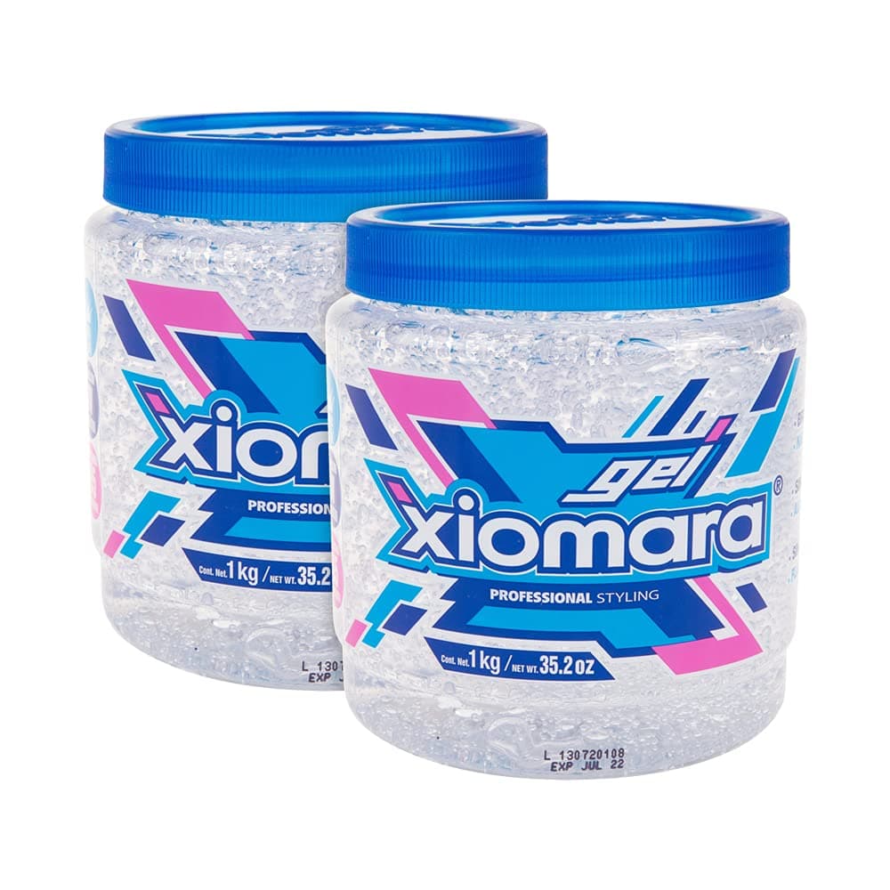 Xiomara Professional Hair Styling Gel with Aloe Vera Suitable for the Whole Family, 2 - Pack of 35.2 Oz Each, Jars