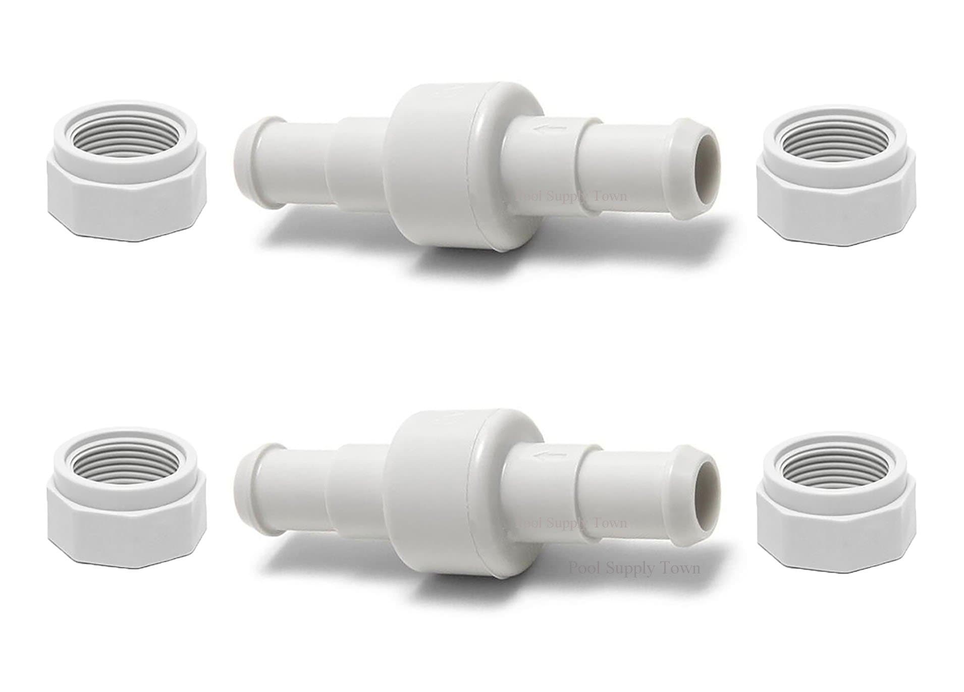 ATIE 280, 380, 180 Pool Cleaner Hose Swivel D20 and Hose Nut D15 Combo Kit Replacement For Zodiac Polaris 280, 380, 180 Pool Cleaners (2 Pack)