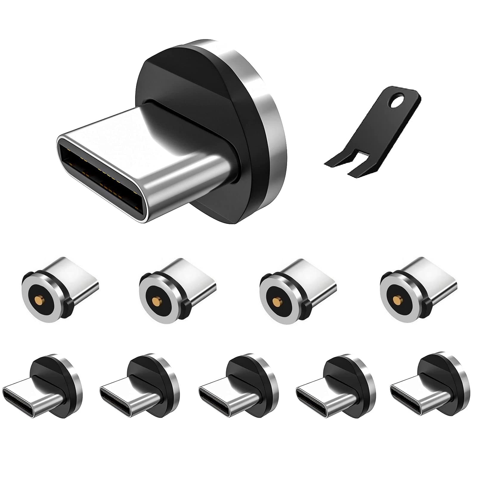 1-Pin Type C Magnetic Tips,10Pcs Type C Connector Tips Head