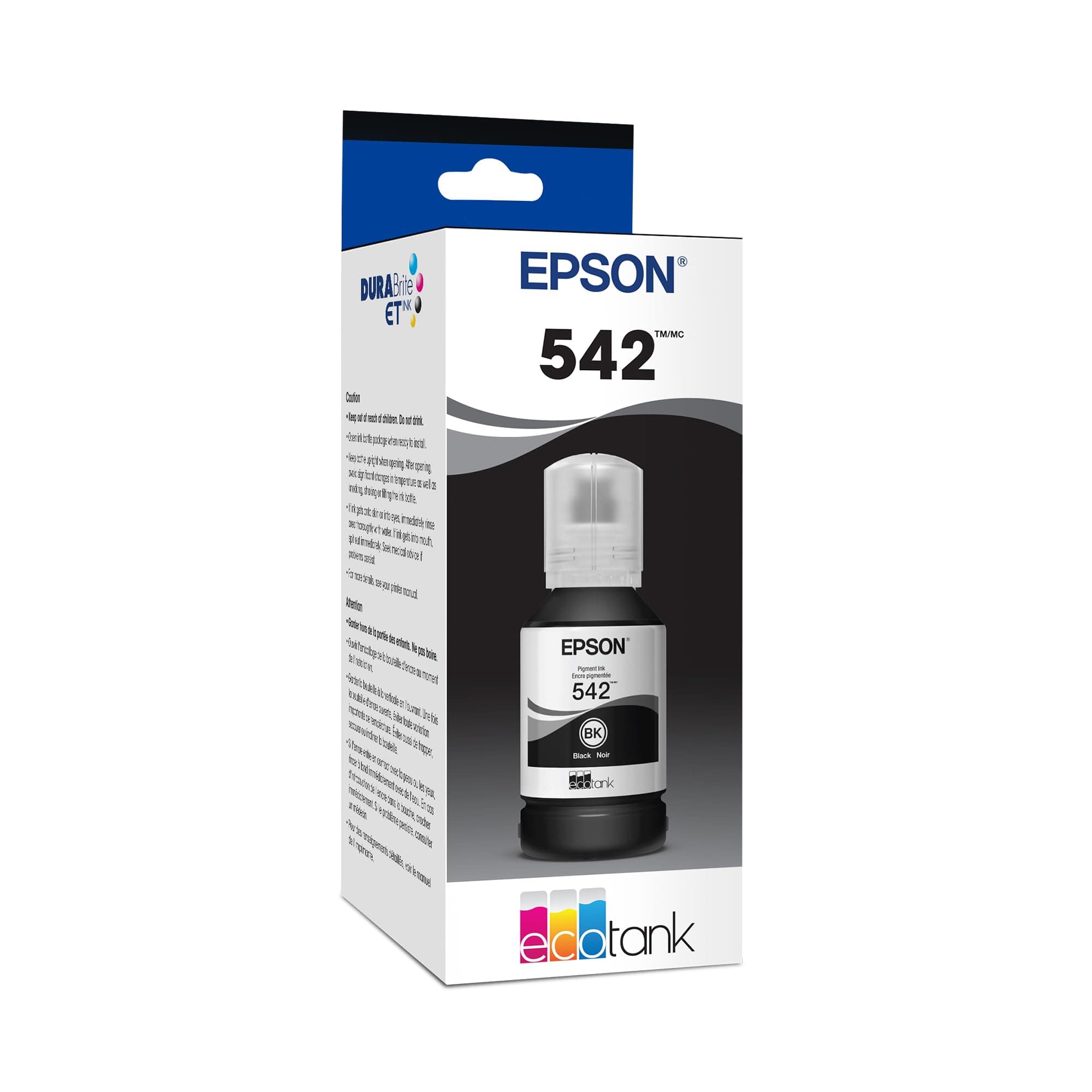 EPSON 542 EcoTank Ink Ultra-high Capacity Bottle Black (T542120-S) Works with EcoTank Pro ET-5150, ET-5170, ET-5180, ET-5800, ET-5850, ET-5880, ET-16600, ET-16650
