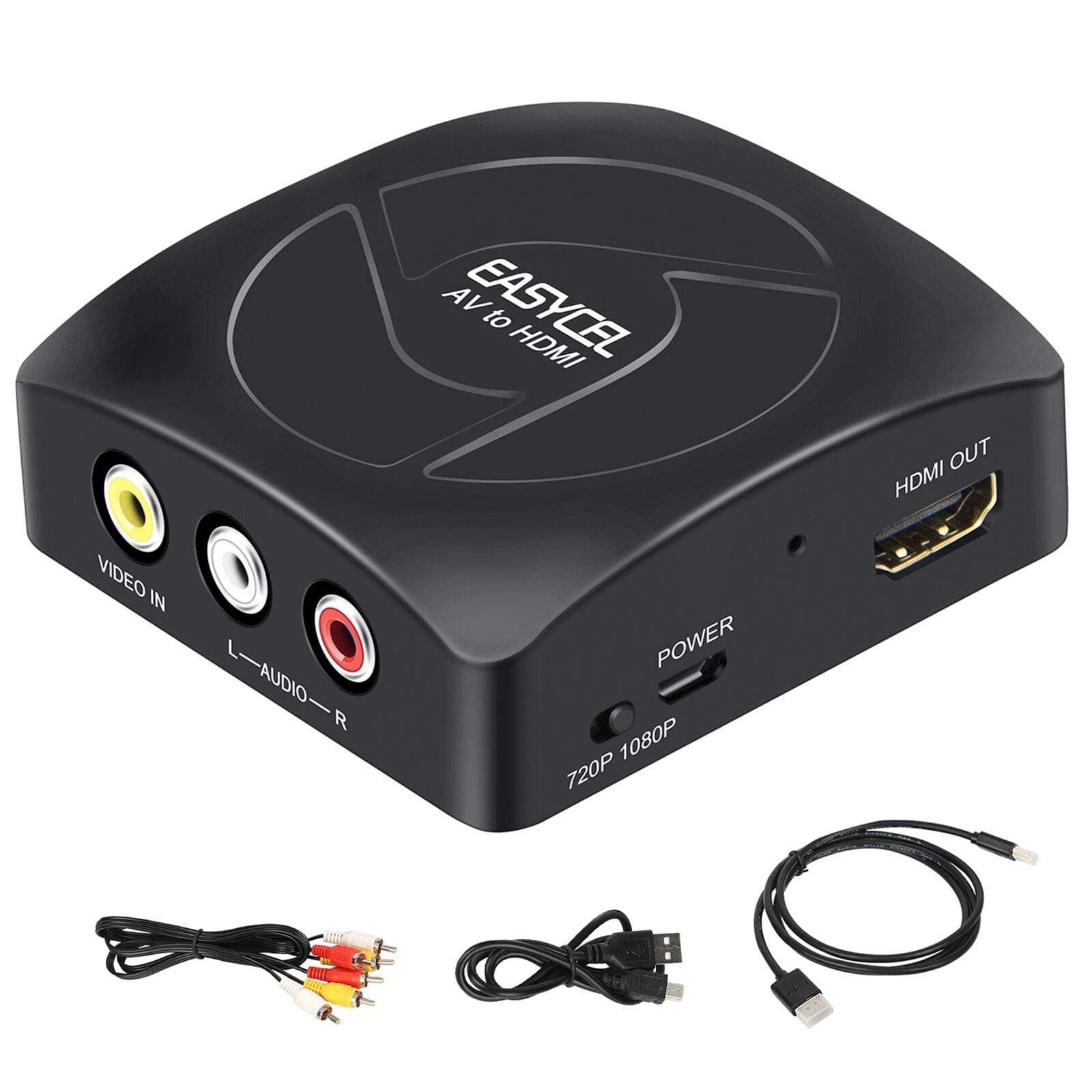 RCA to HDMI Converter with RCA Cables, EASYCEL Composite to HDMI Converter