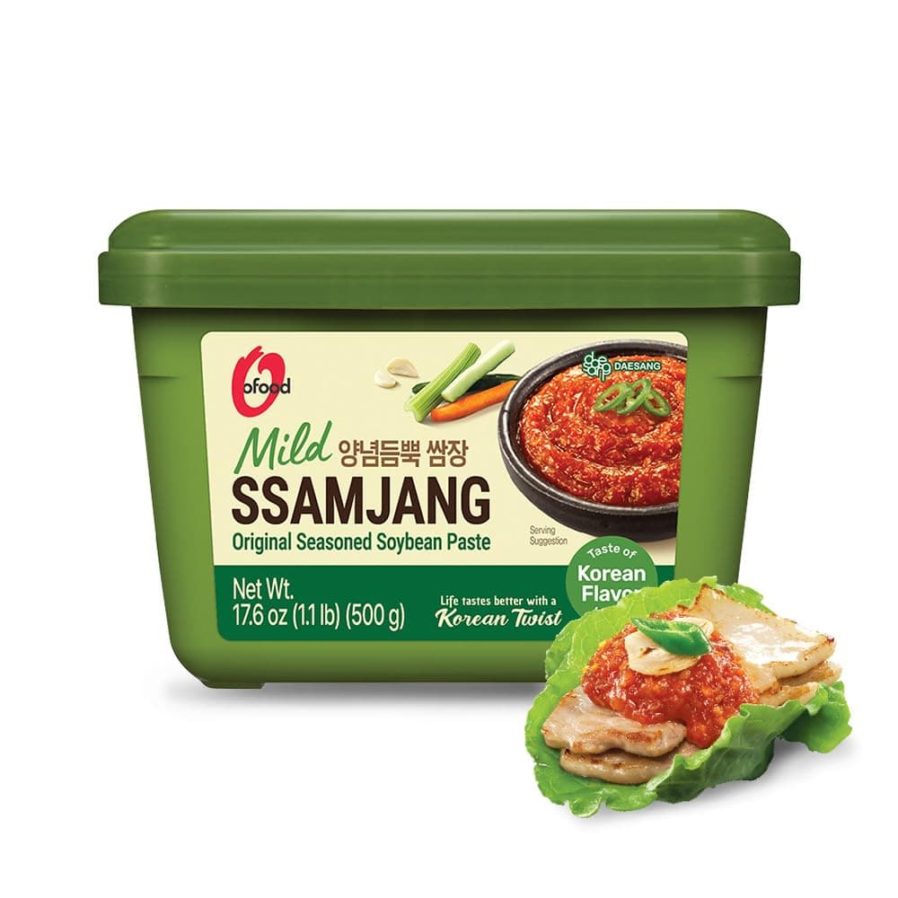 Ssamjang Korean Soybean Paste Sauce [Mild | 1.0 lb (500g)] for BBQ, Lettuce Wraps, Rice, Vegetables, and Meat | Korean Flavor, Bold & Savory - O’food