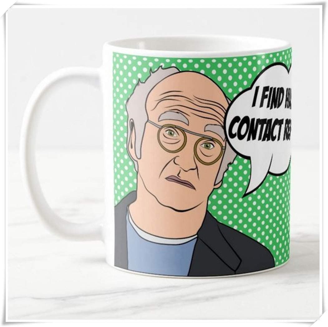 ExtraOrdinaryMugs - Larry David, Curb Your Enthusiasm, Inspired Coffee Mug Gift, Father's Day Gift, HBO TV Pop Art Culture, 11oz Ceramic Coffee Cup, High Gloss