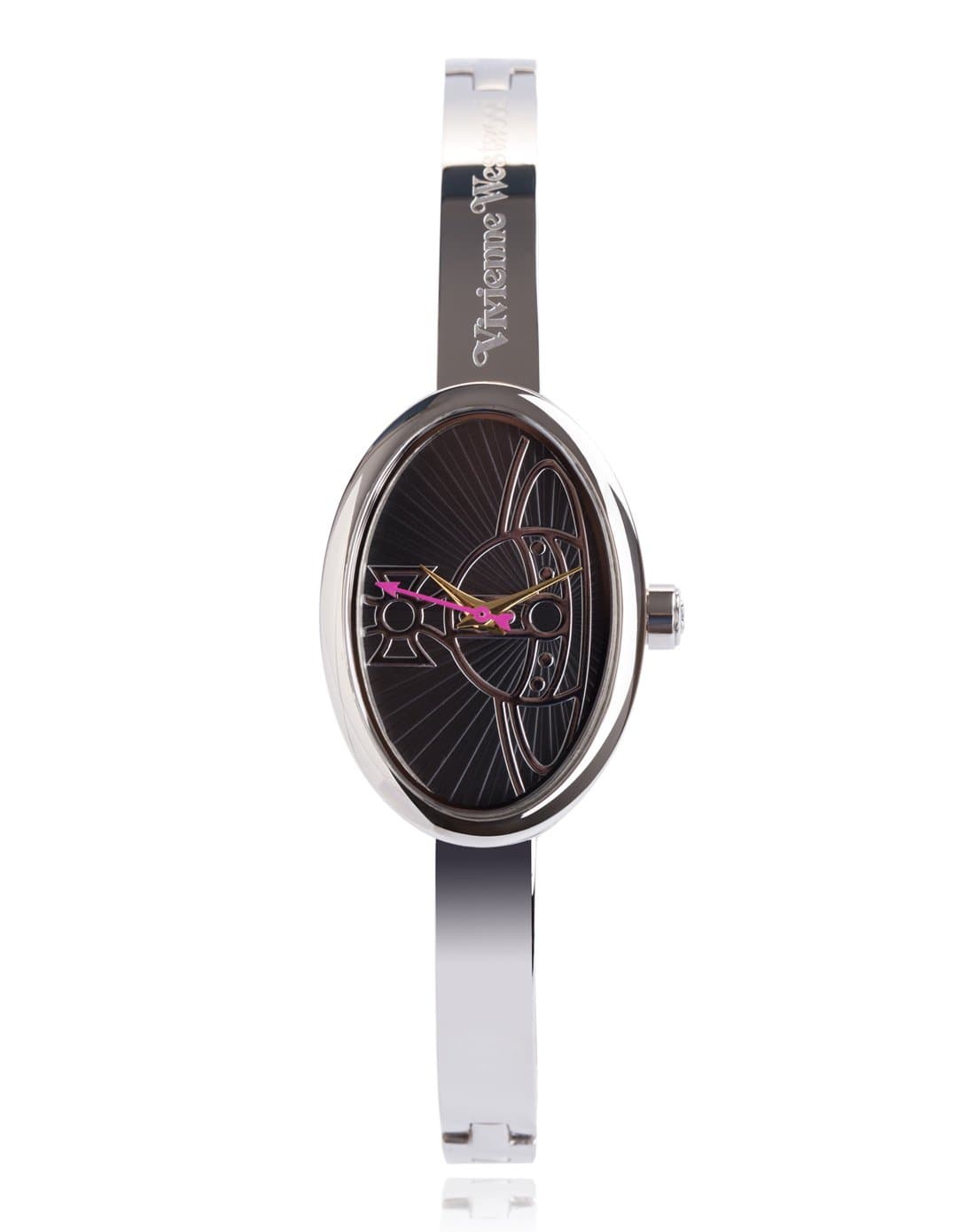 Medal II Women's Quartz Watch with Black Dial Analogue Display and Silver Stainless Steel Bracelet VV019BBKSL