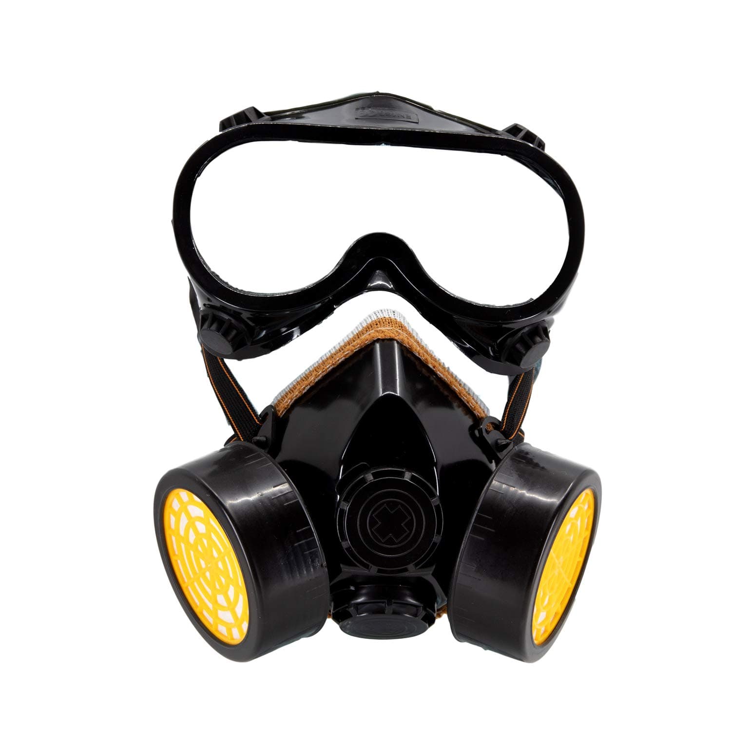 TRIXES Respirator Gas Mask with Goggles - Fancy Dress Accessory for Construction Worker Industrial Scientist Halloween Cosplay Outfit - Adult Size