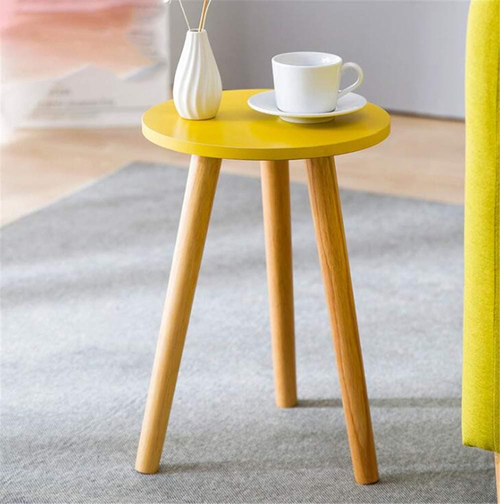 STEAM PANDA Coffee Tables For Living Room Small Modern Simplicity Solid Wood Legs +MDF 29x36cm Yellow