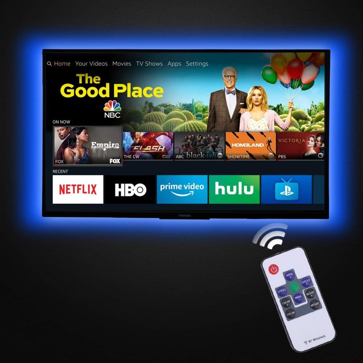 LED TV Backlight, AWANFI 2m USB Powered RGB LED Light Strip with Remote for 40-60 Inch TV