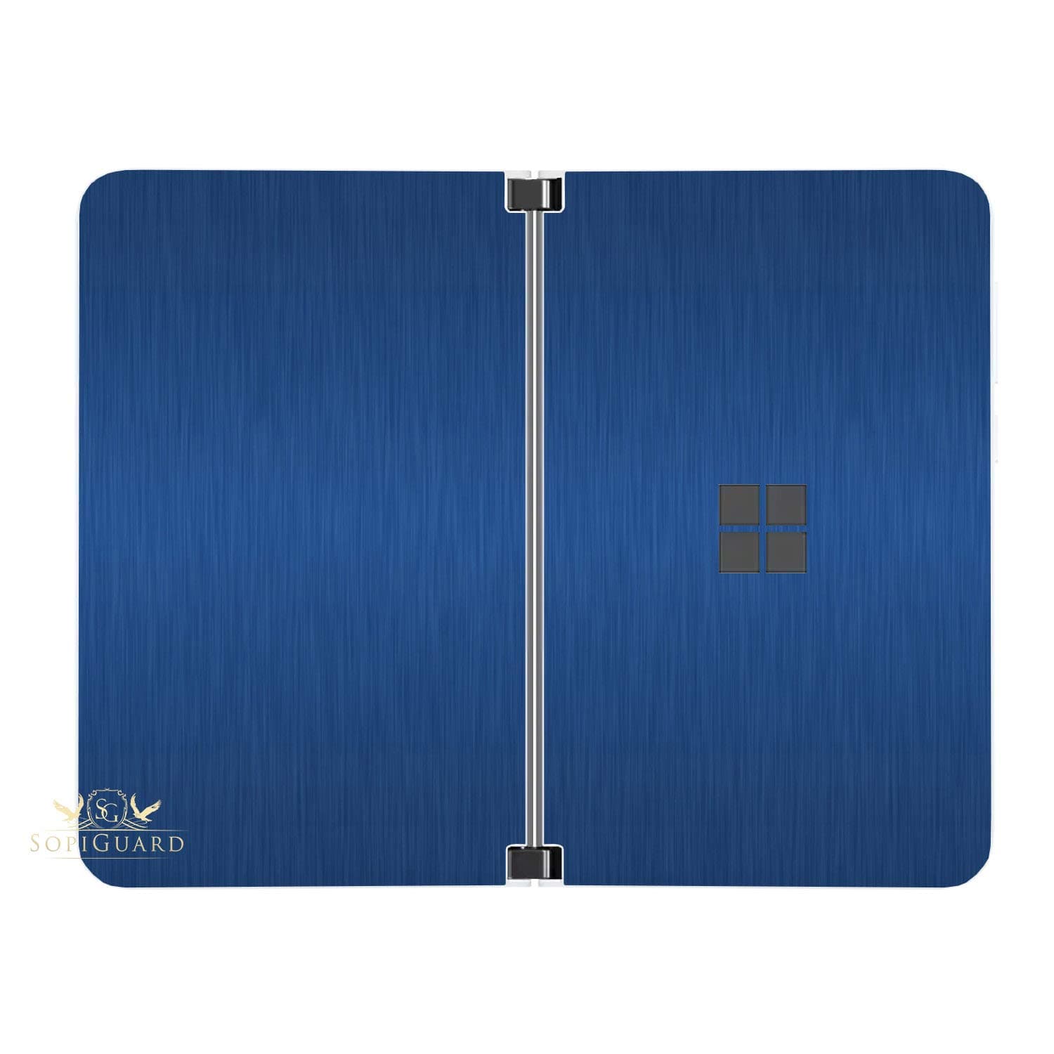 SopiGuard Sticker for Surface Duo Phone Edge-to-Edge Precision Vinyl Skin Wrap (Brushed Blue)