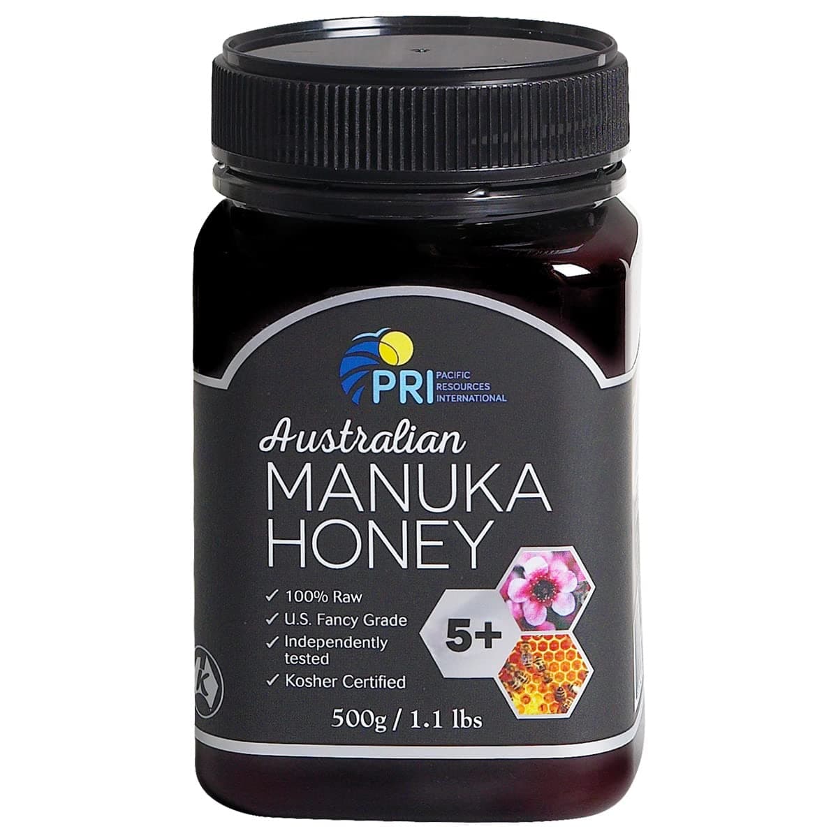 PRI Manuka Honey, MGO 60+ Australian Raw Multifloral Manuka Honey, 500g