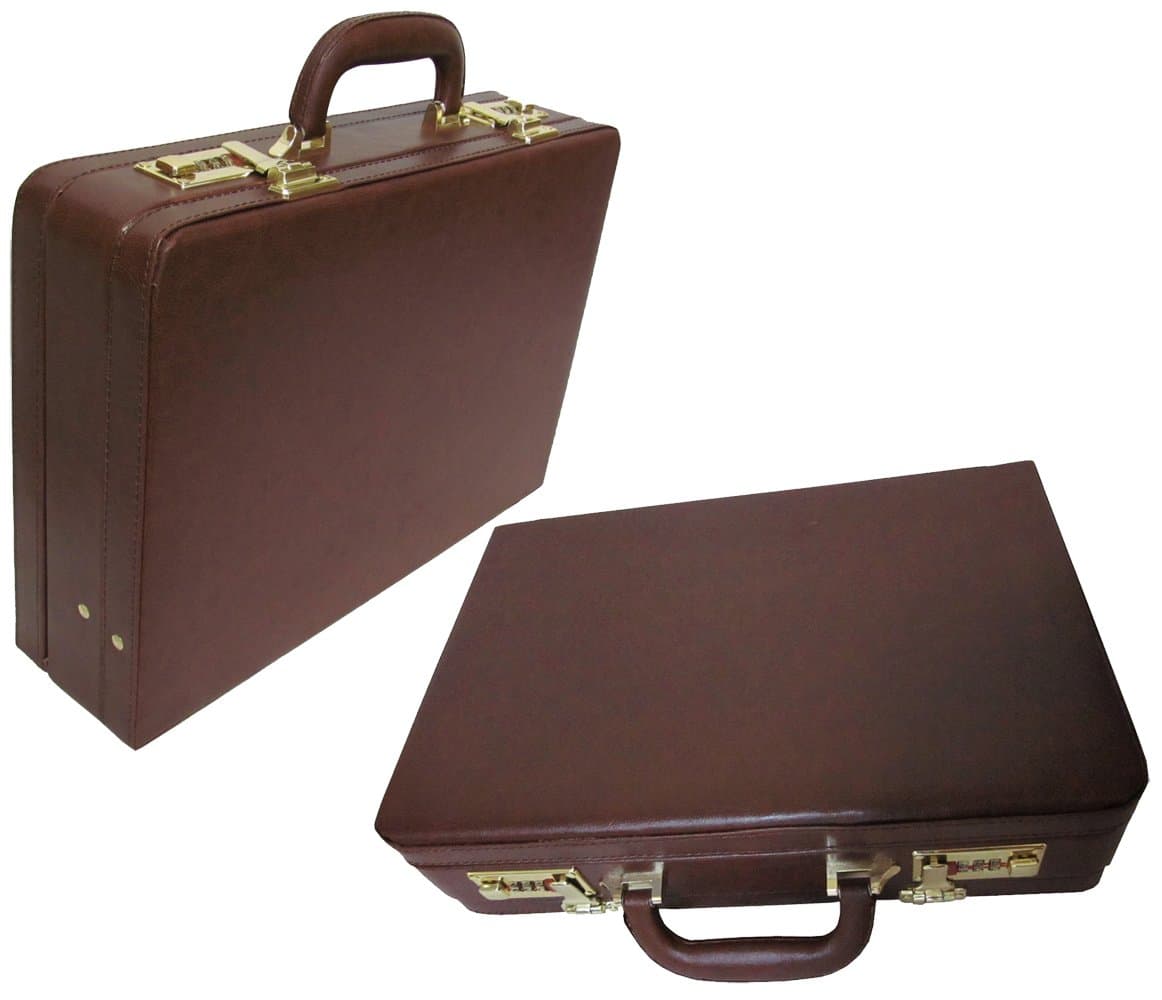 Amerileather Expandable Executive Faux Leather Attache Case (#2893-89)