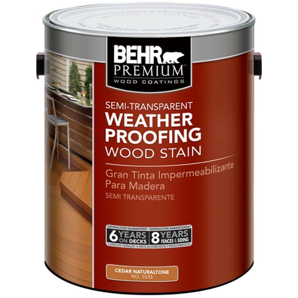 1 gal. #ST-533 Cedar Naturaltone Semi-Transparent Waterproofing Exterior Wood Stain and Sealer 553301
