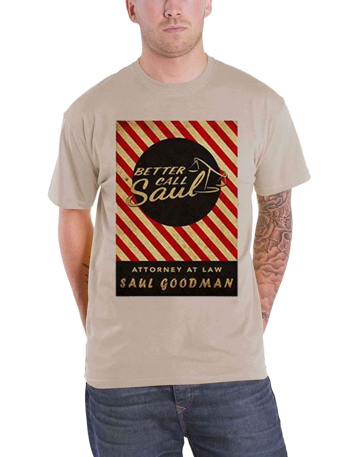 Better Call Saul T Shirt Matchbox Logo Breaking Bad Official Mens Beige