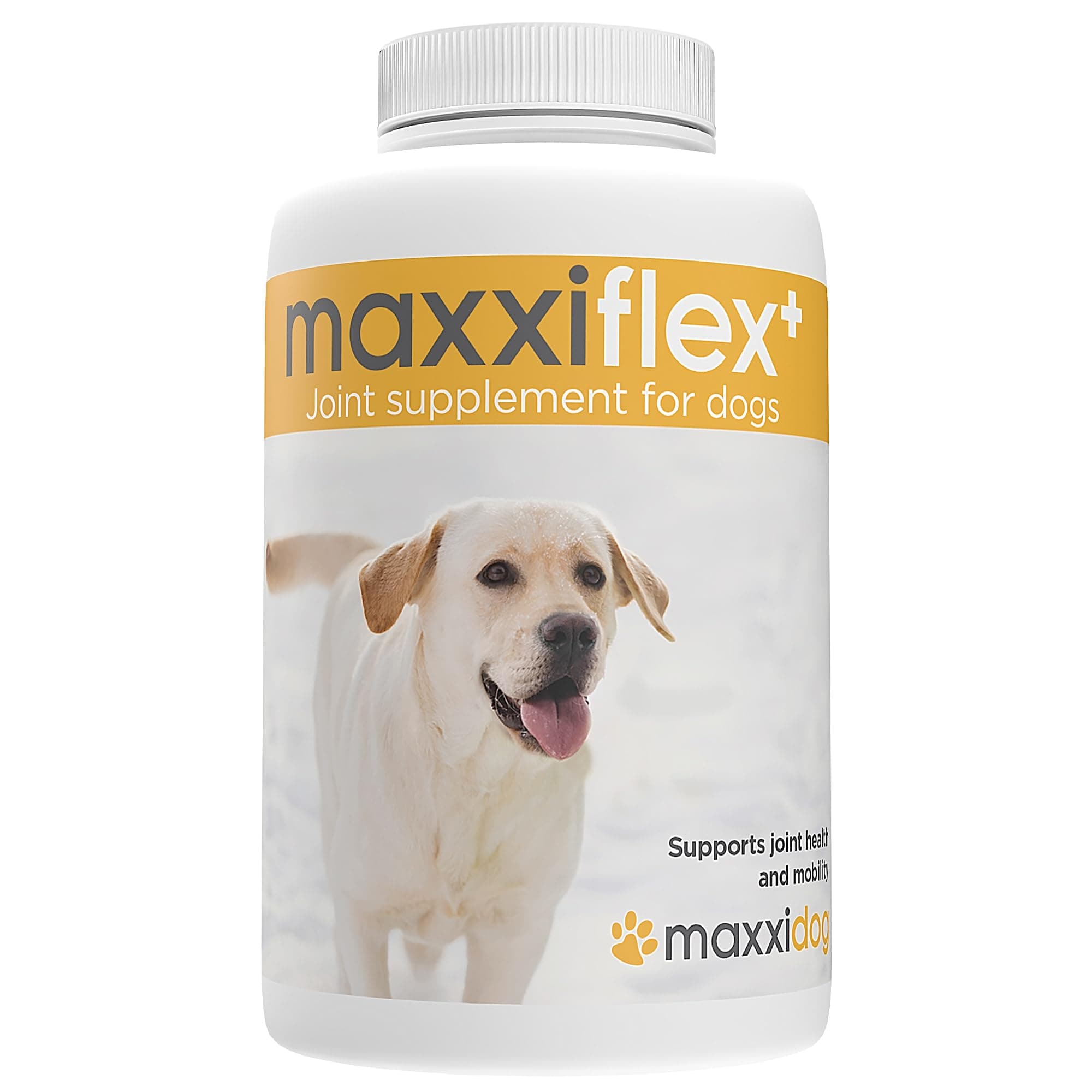 maxxiflex+ Hip & Joint Supplement for Dogs with Glucosamine, Chondroitin, MSM & Collagen | Mobility & Flexibility | Senior, Adult & All Breeds | Liver Flavour 120 Tablets