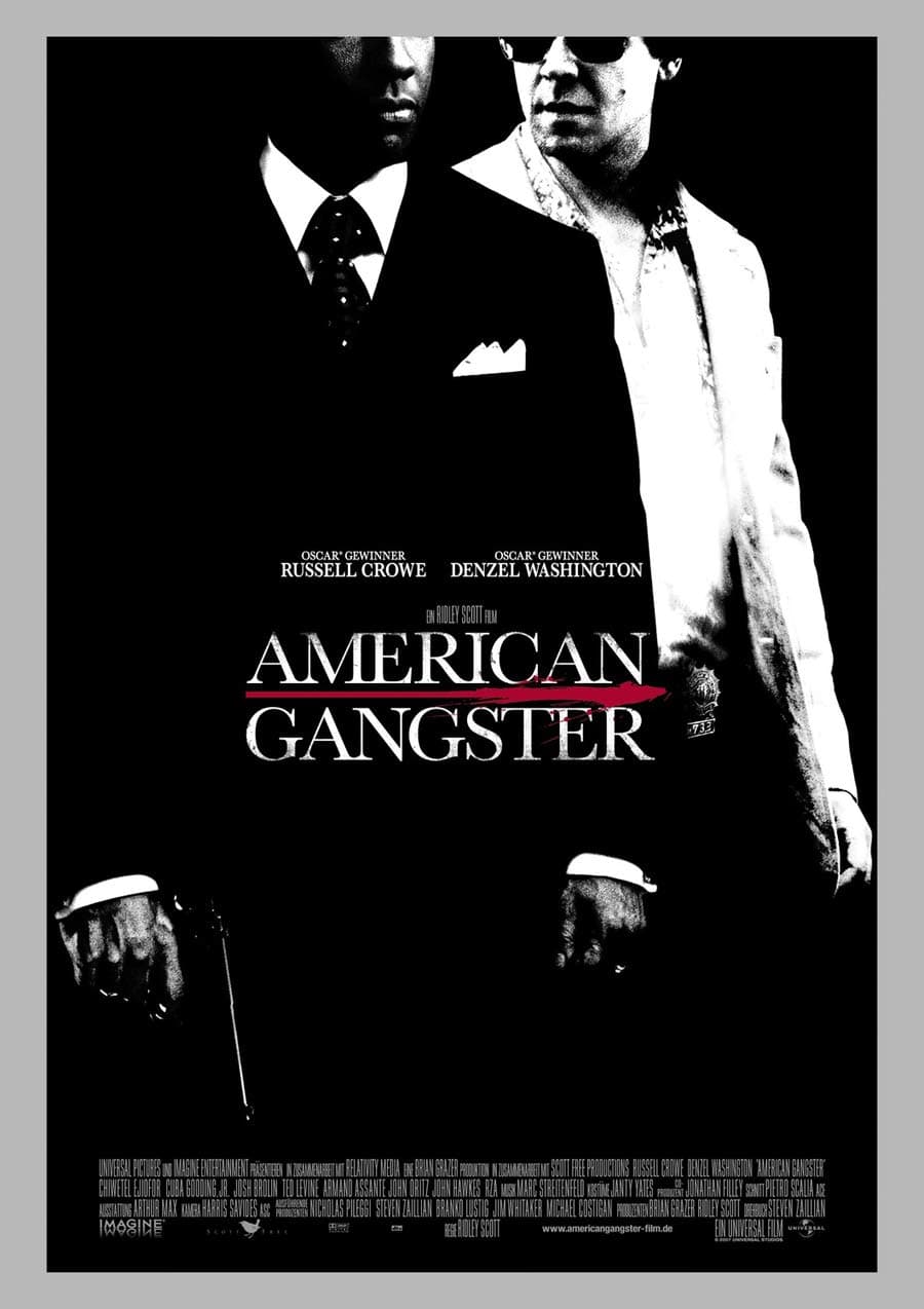 Movie Poster AMERICAN GANGSTER 2 Sided ORIGINAL FINAL 27x40 DENZEL WASHINGTON RUSSELL CROWE