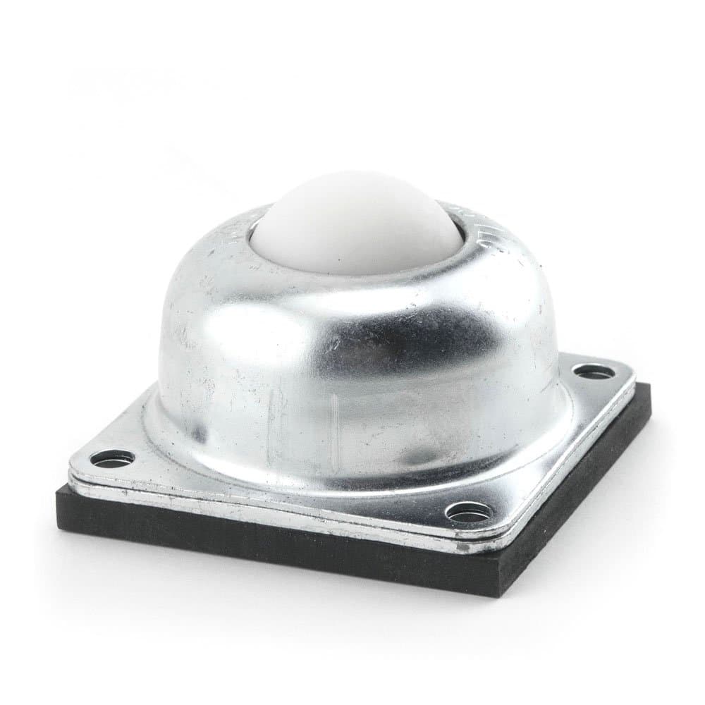 Hudson Bearings BT-1-1/2 Flange Mounted Nylon Ball Transfer with Neoprene Cushion, Carbon Steel, 1-1/2" Diameter, 250 lbs Load Capacity (Case of 4)