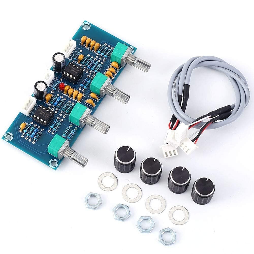 Digital Power Amplifier Board DC 12V-24V Dual Channel Tone Board Preamplifier Tuner Volume Adjuster