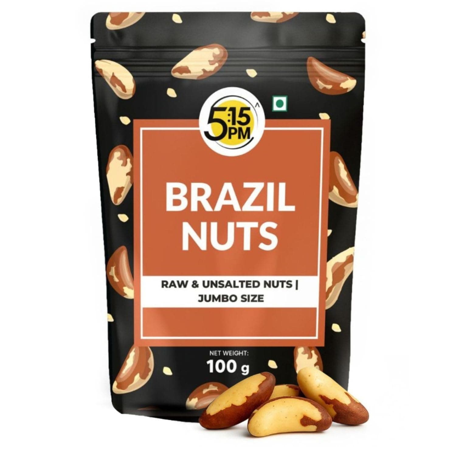 Jumbo Brazil Nuts 100gm | Handpicked & Exotic Brazilian Nuts | Raw & Unsalted Natural Whole Brazil Nut 100g | Ready To Eat Snack | Pantry Essential | Multi-Purpose Pack