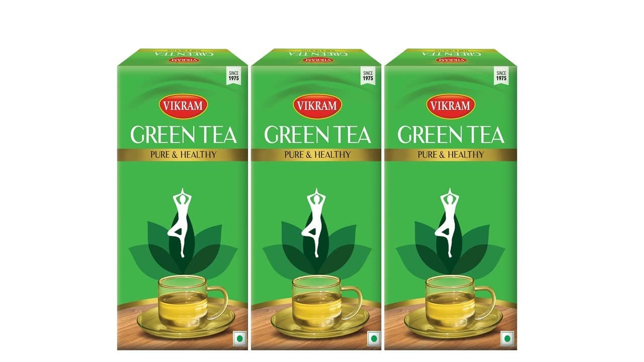 Vikram Green Tea | Rich In Antioxidants & Bioactive Compounds | Supports Weight Loss, Immunity & Digestive Health | Authentic Upper Assam Tea | 100g x 3 Pack