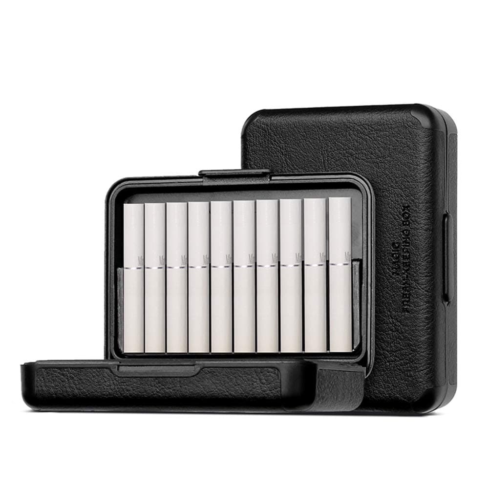 Storage Box for iq-s Heets and Accessories, PU Leather Case Traveling Cover Protective Pouch Bag (Black)