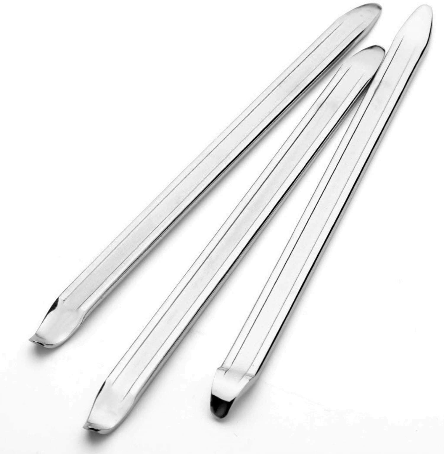 KAHEIGN 3Pcs Tyre Lever, 30cm Manganese Steel Tire Levers Spoon Tire Remover Repair Tools for Bicycle Motorcycle Bike Car Tire Changing Removing (Silver)