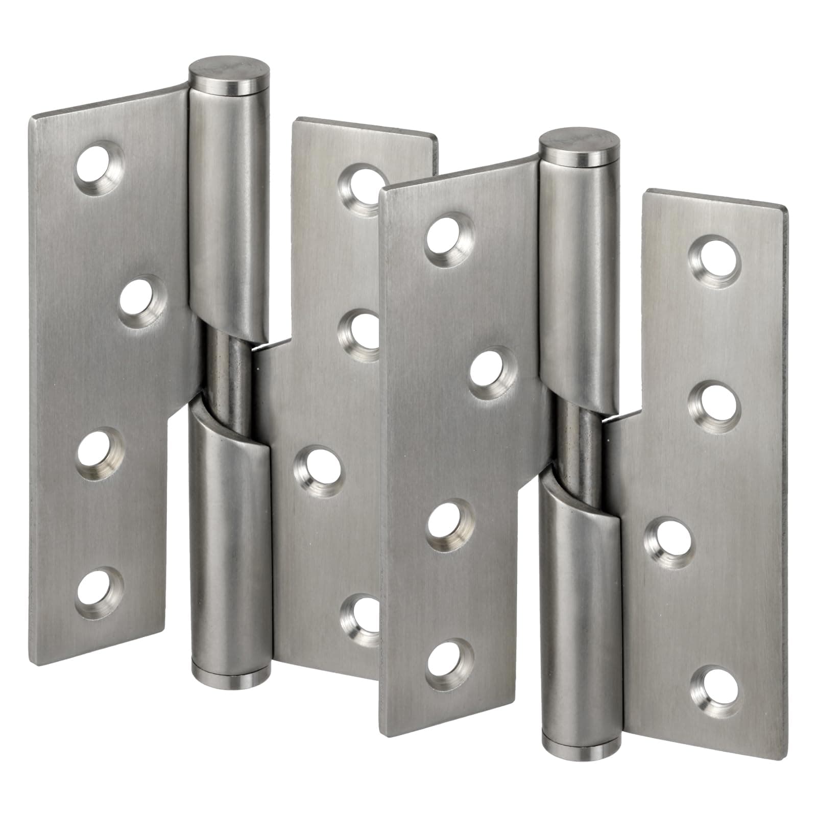 Rising Butt Hinges for Internal Door Handles (Right Handed) Satin Stainless Steel 4 Inch (Pair)