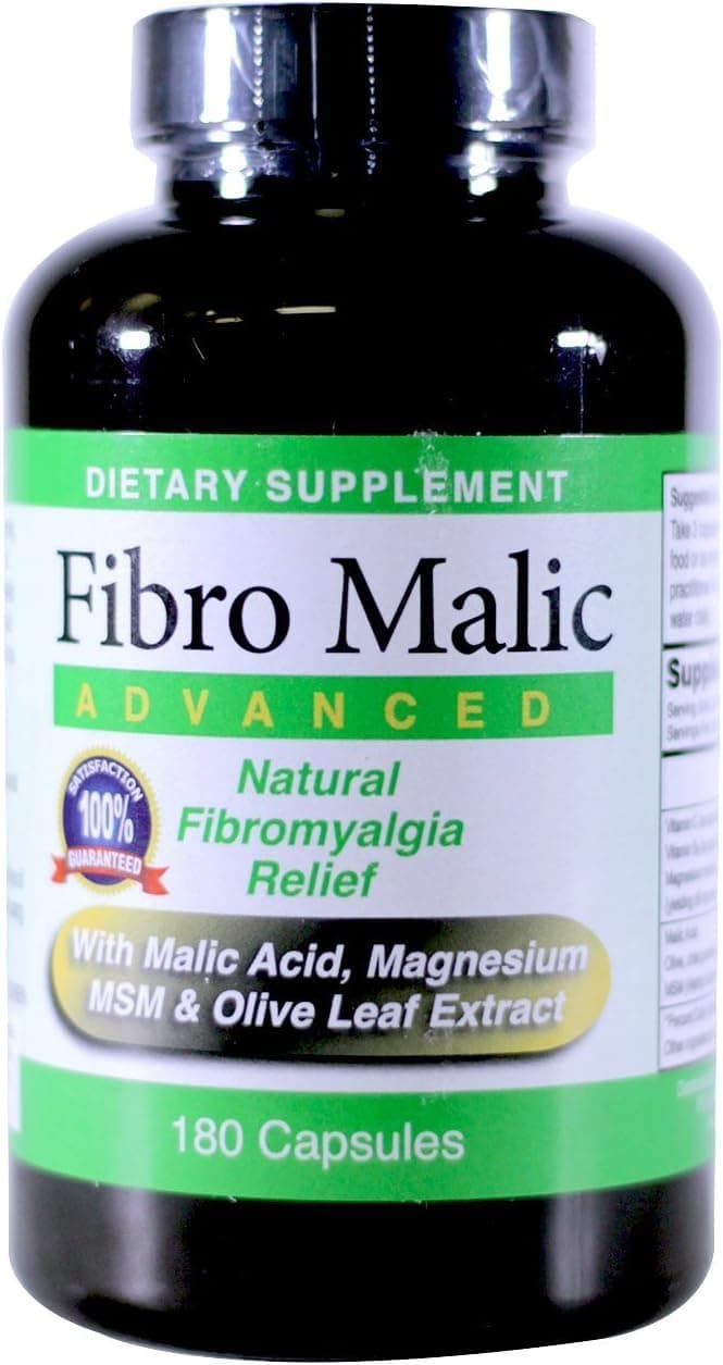 Malic Acid, Magnesium, MSM and Olive Leaf Extract Capsules, 180 Count