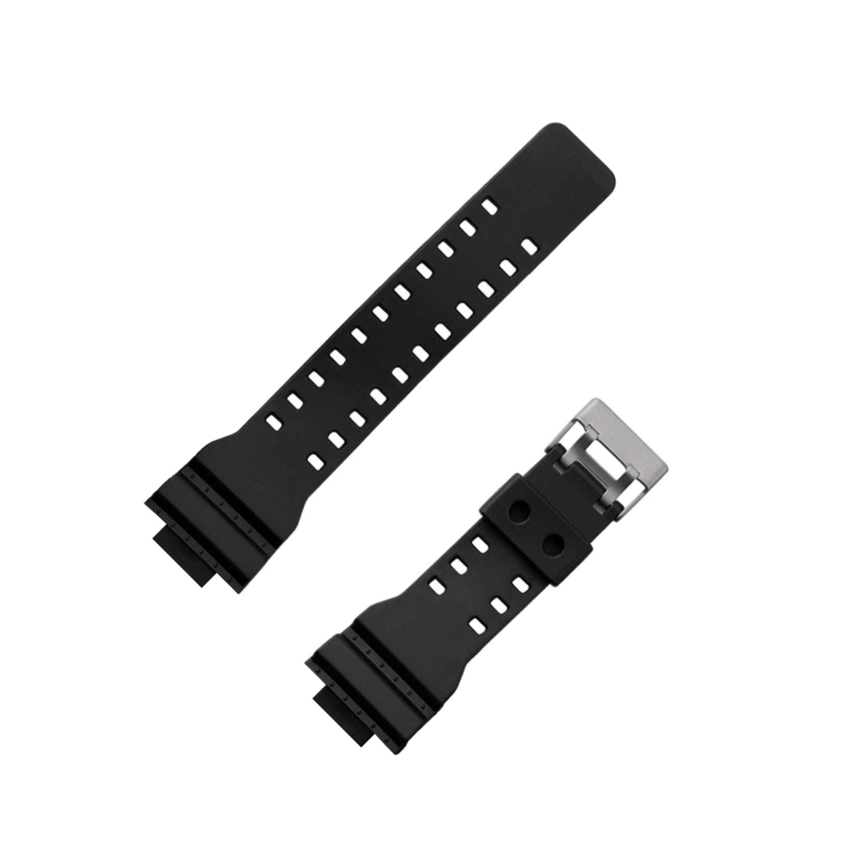 DBLACK [CDS3] 16MM Resin Watch Strap (Black) // Suitable for Casio G-Shock GD-120, GA-100, GA-110, GA-100C & Others