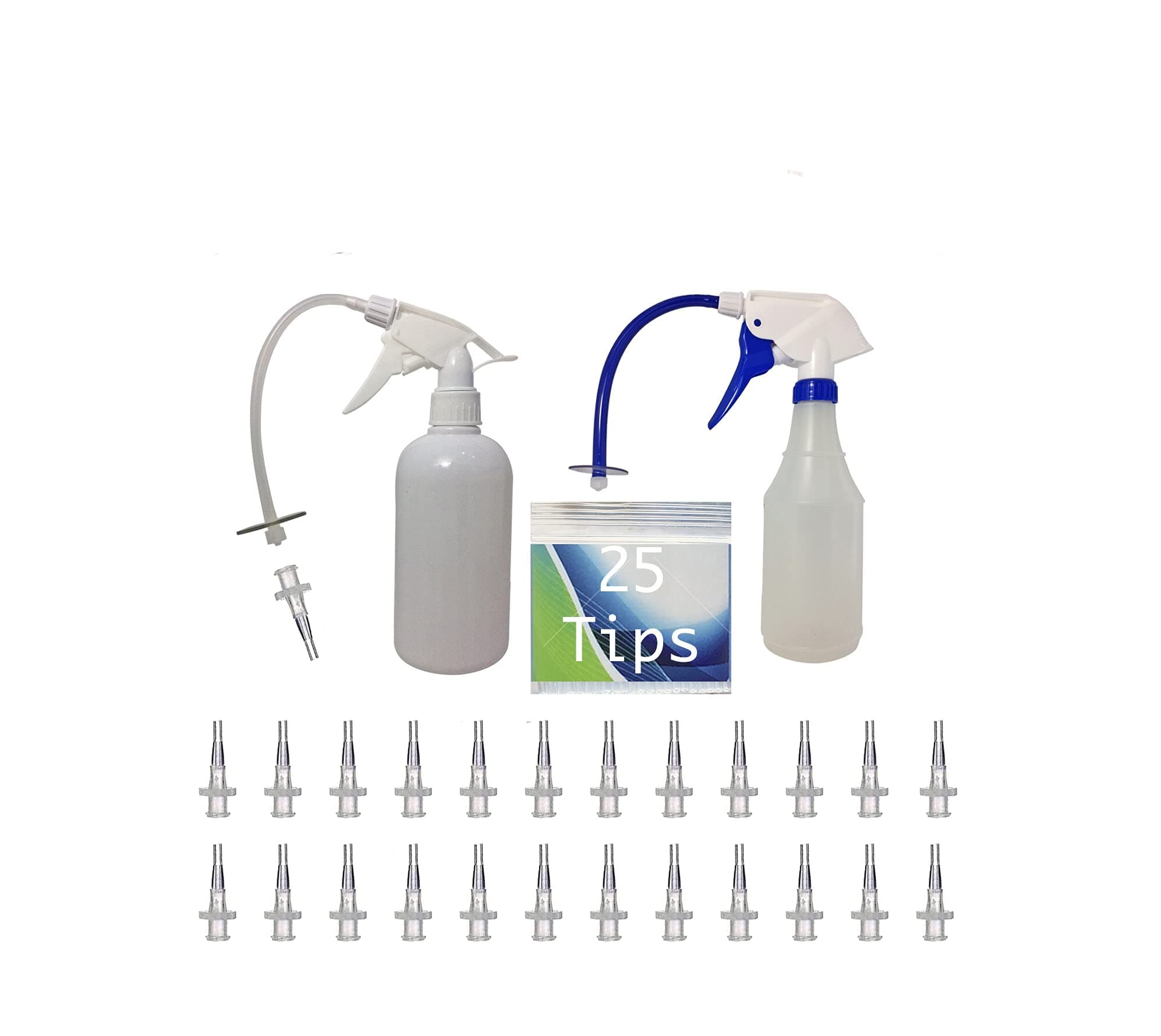 Ear Washer Replacement Tips 25 Count Value-Pack Disposable Fully Compatible with Doctor Easy™ Elephant, Rhino Ear Washer and Other Popular Kits with Luer Lock Cerumen Impaction Safe Treatment